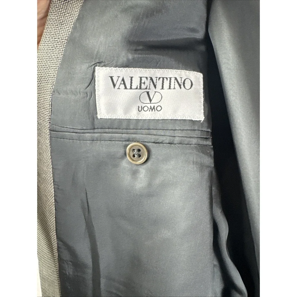 Valentino Uomo Blazer 46R Gray Virgin Wool‎ Made in Italy Saks 5th